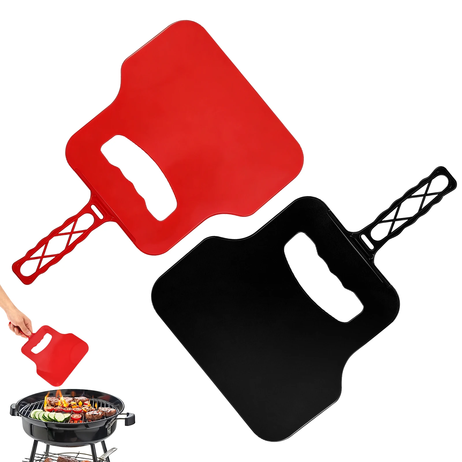 Outdoor Camping Cooking Set - Kipas Tangan Plastik Manual Pembuat Angin,