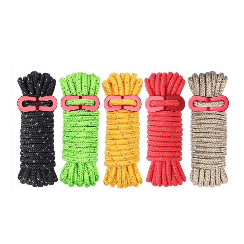 Outdoor Camping Tarp - 4m kabel tenda garis pria reflektif