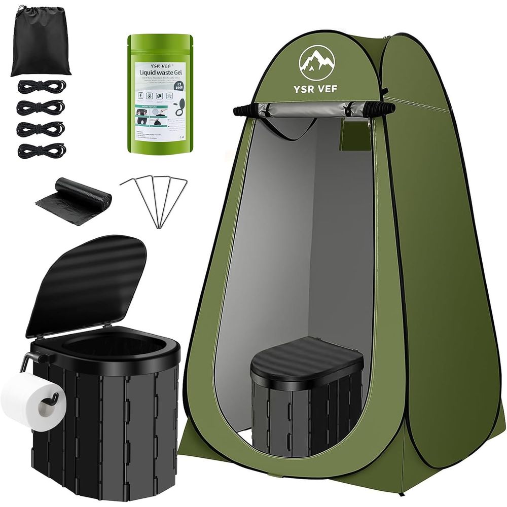 Outdoor Camping Tent - Perlengkapan Toilet Portabel, Toilet Camping dengan