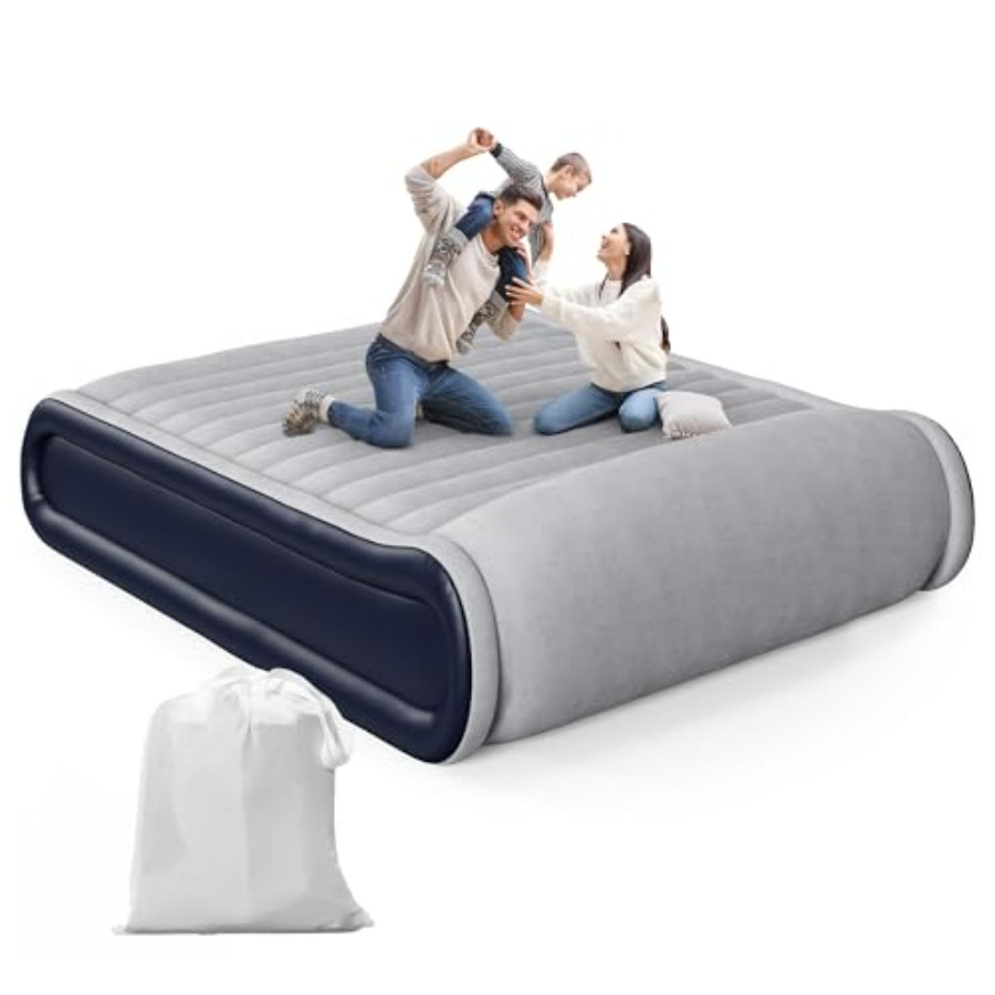 Camp Pillow Compressible - Kasur Angin Queen dengan Pompa Terintegrasi