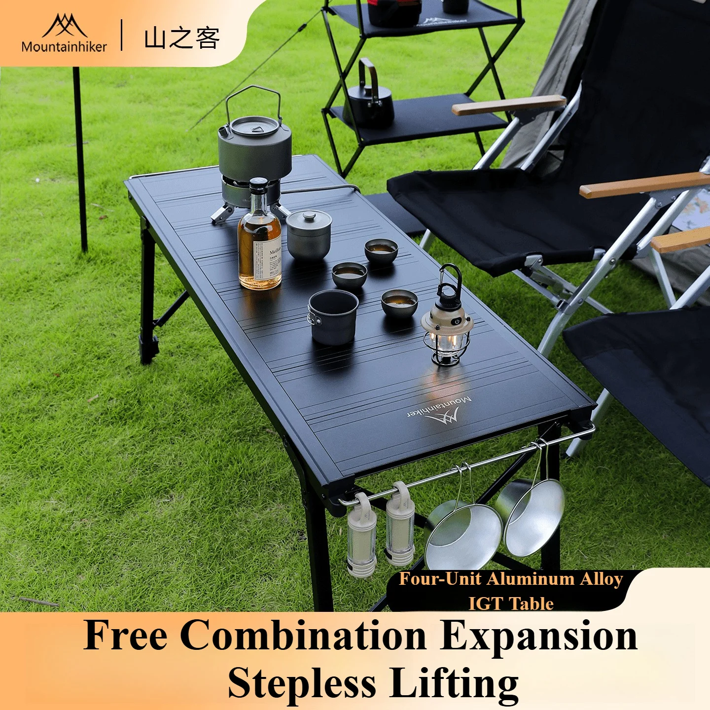 Outdoor Camping Cooking Set - Mountainhiker Berkemah Lipat Angkat Dapat Dilepas