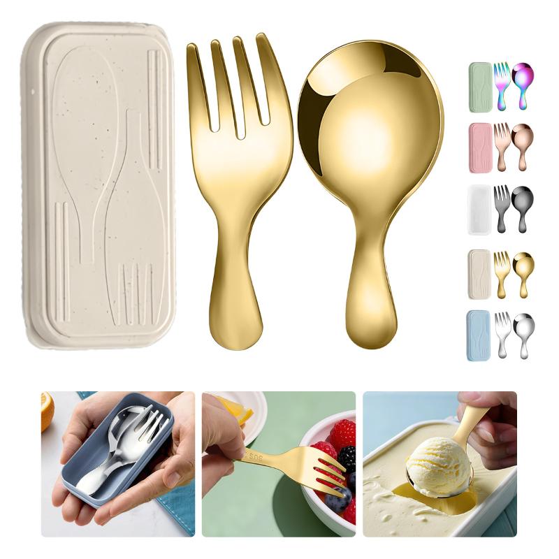 Outdoor Camping Cooking Set - Set Peralatan Makan Baja Tahan Karat