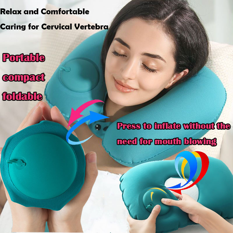 Outdoor Camping Store - Bantal Leher Tiup Portabel yang Dapat