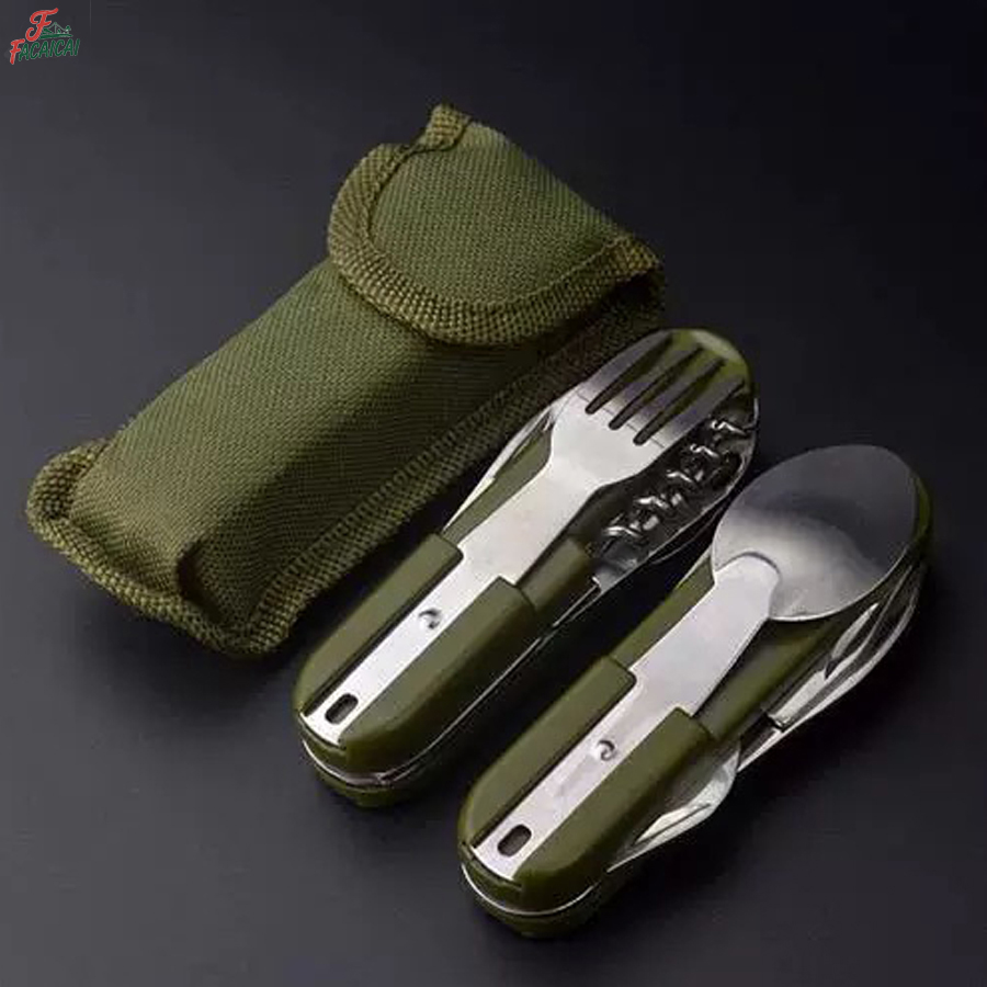 Outdoor Camping Uk - Peralatan Berkemah 5-in-1 Set Perjalanan Baja