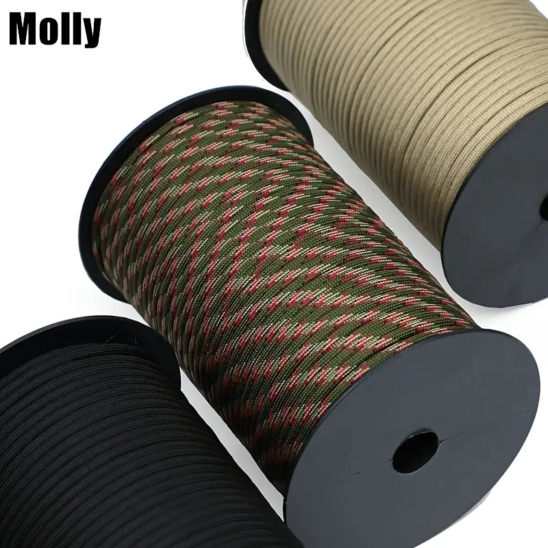 Outdoor Camping Tarp - Tali 9-Strand 4Mm Panjang 30/50/100M Cocok