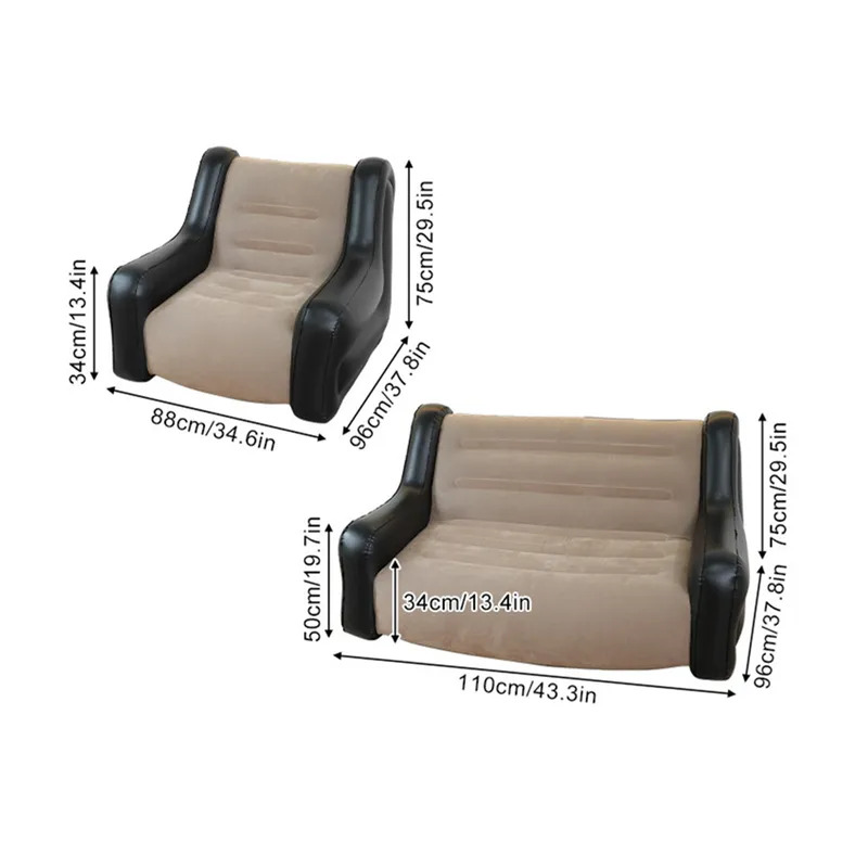 Kasur Angin Sofa Tiup Kursi Ti - Outdoor Camping Couch ulasan dan harga