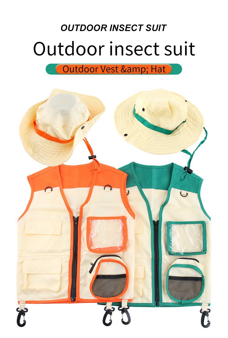 2 Buah Set Topi Rompi Berkemah - Outdoor Camping Kids Activities ulasan dan harga