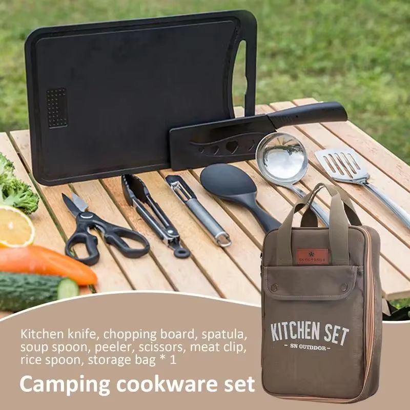 8 Buah Set Peralatan Masak Dap - Outdoor Camping Uk ulasan dan harga