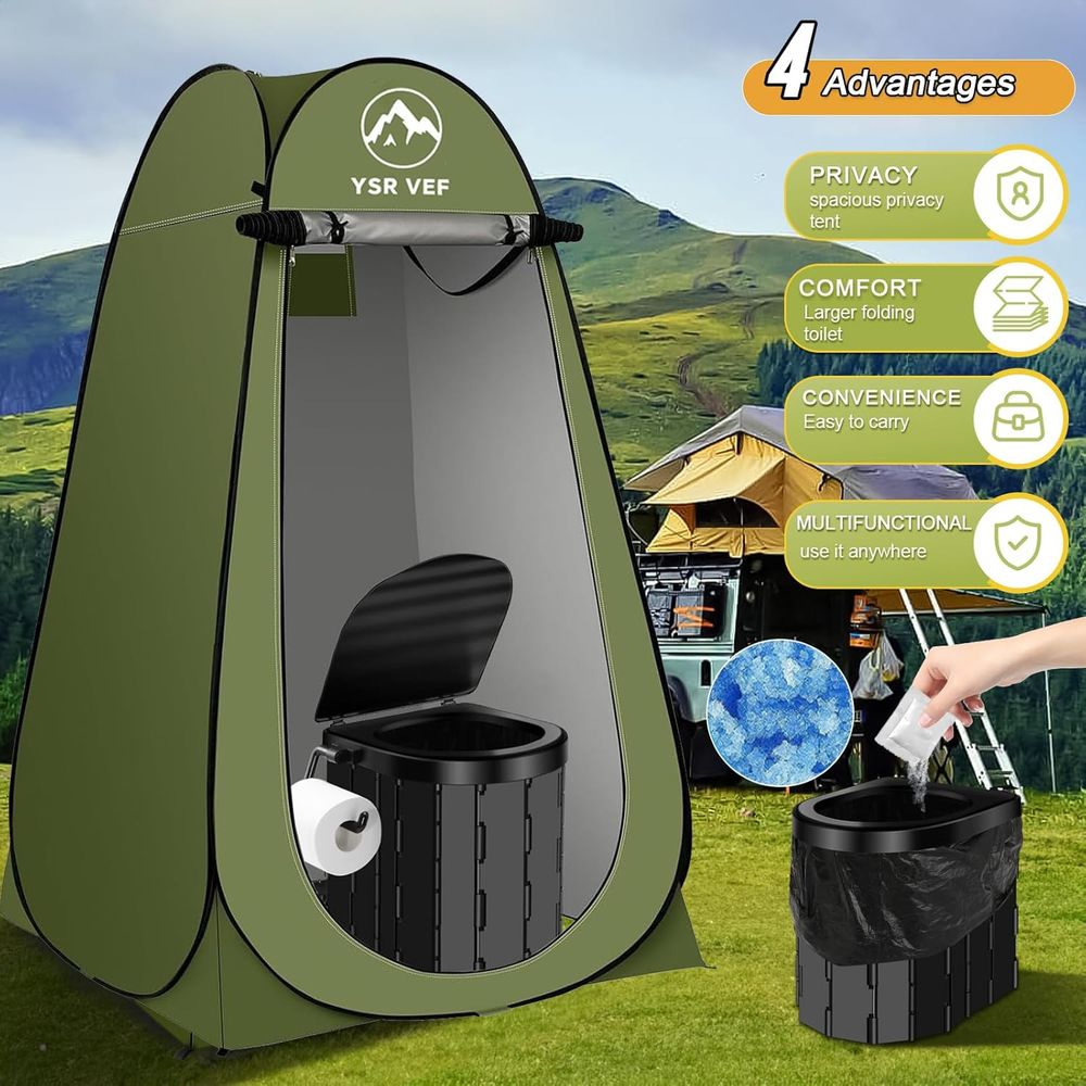 Perlengkapan Toilet Portabel,  - Outdoor Camping Tent ulasan dan harga