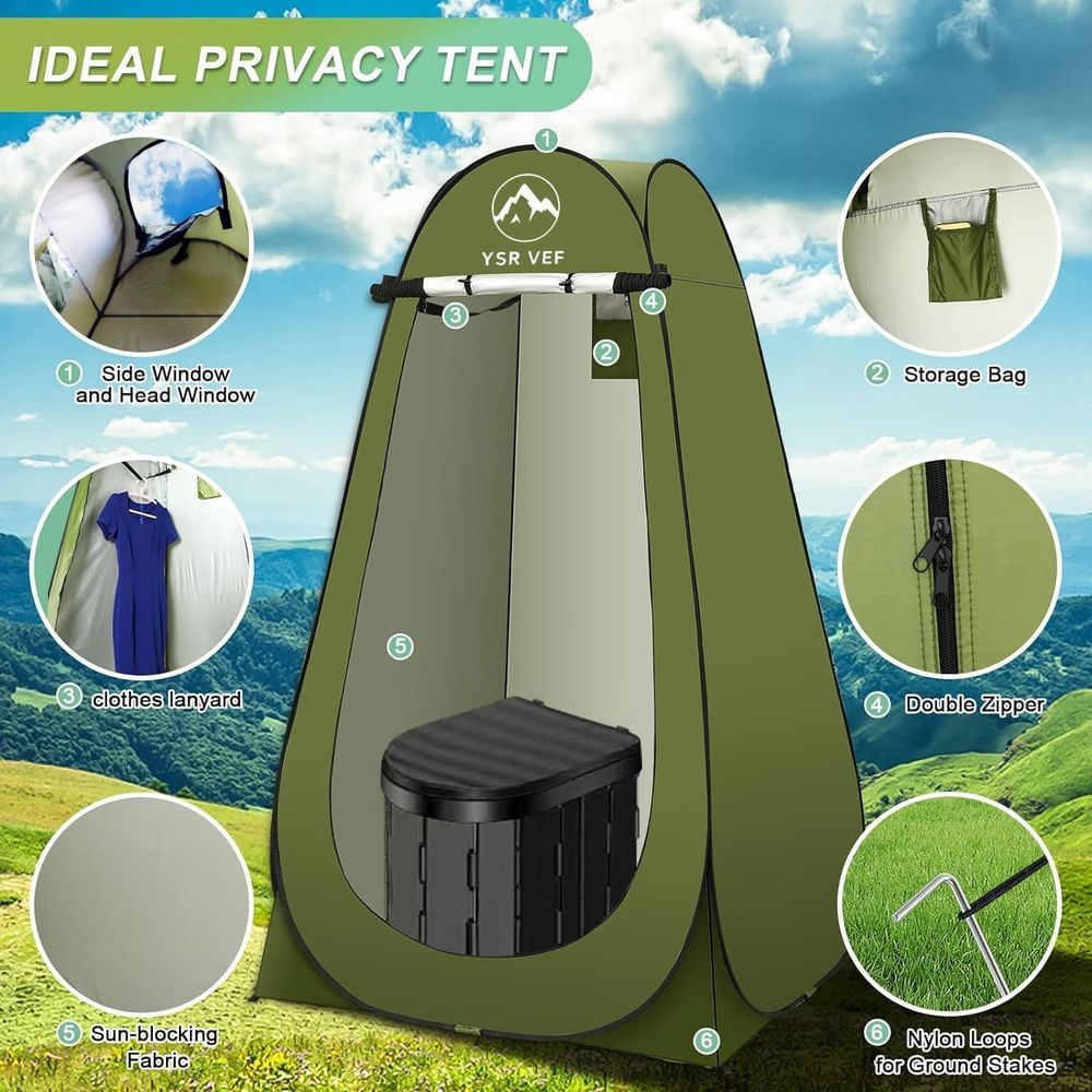 Perlengkapan Toilet Portabel,  - Outdoor Camping Tent ulasan dan harga