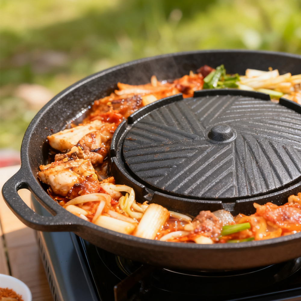 Wajan Panggang BBQ Korea KOSUN - Outdoor Camping Cooking Set ulasan dan harga