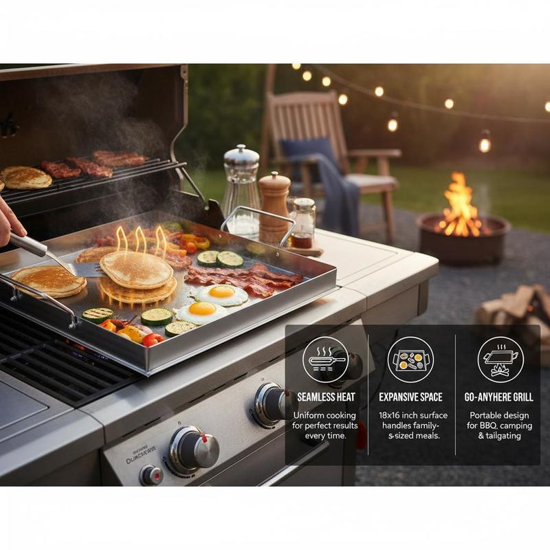 Wajan Panggang Datar Universal - Outdoor Camping Uk ulasan dan harga