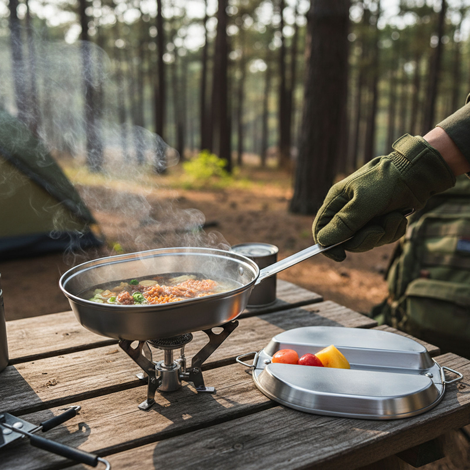Kotak Makan Siang Persiapan Ma - Outdoor Camping Meals ulasan dan harga