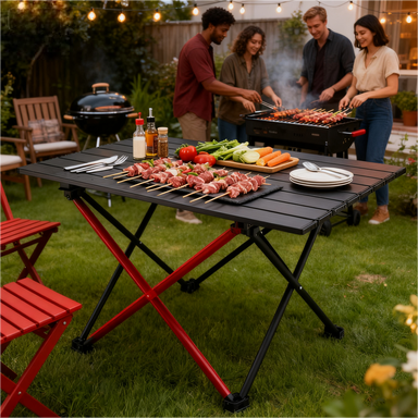 Meja Lipat Portabel Permukaan  - Outdoor Camping Meals ulasan dan harga