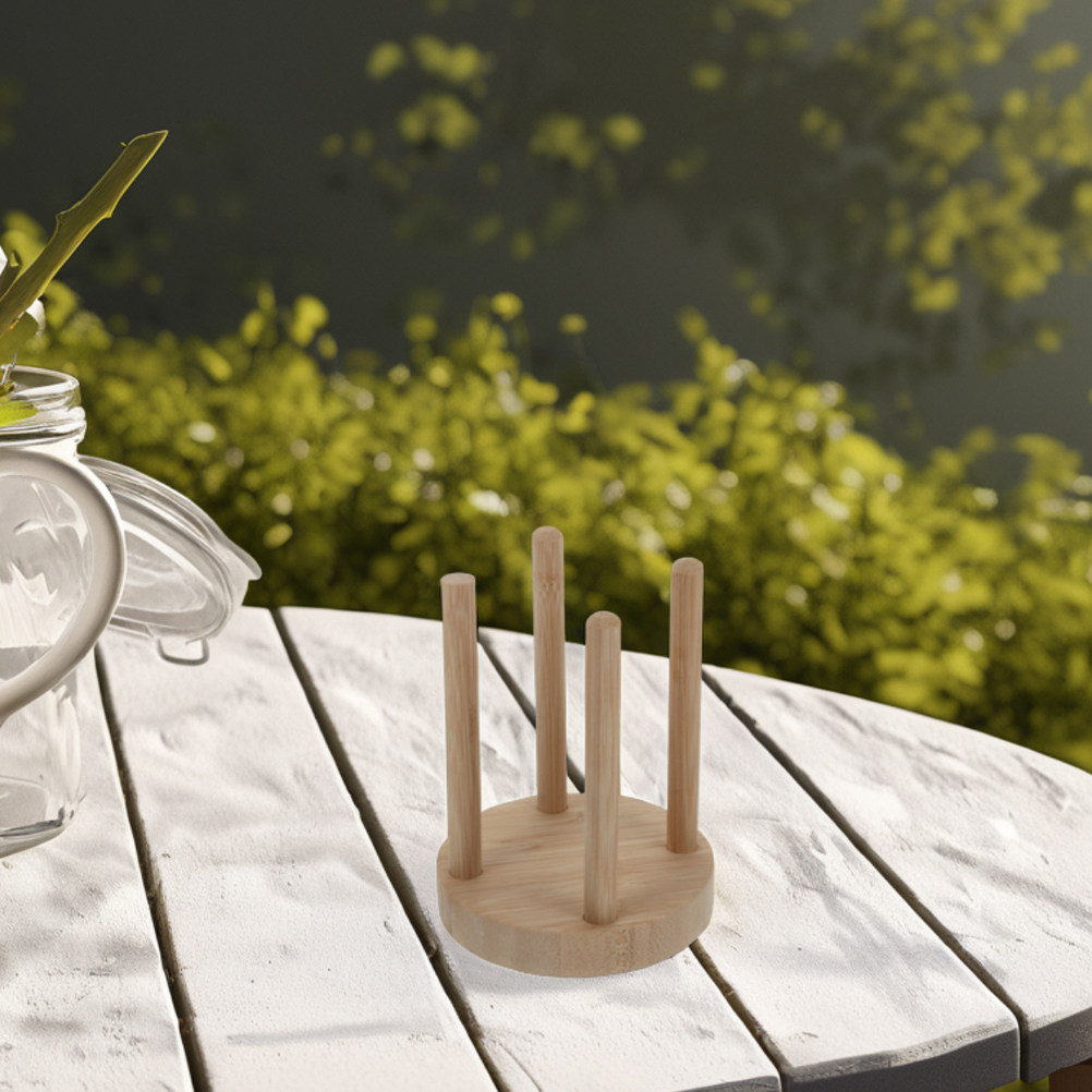 Tempat Gelas Kayu Kompak untuk - Outdoor Camping Store ulasan dan harga