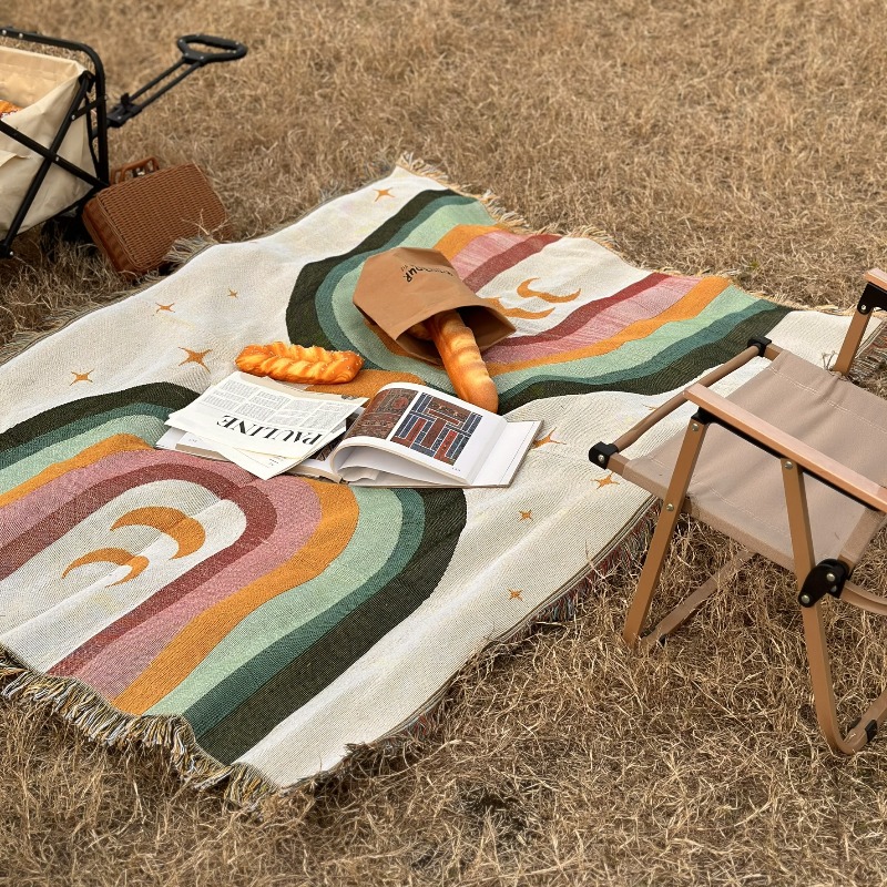 Selimut Bergaris Pelangi Ekstr - Outdoor Camping Decor Ideas ulasan dan harga