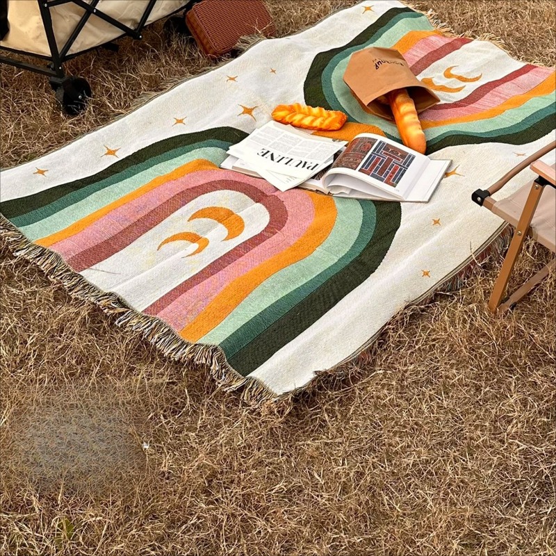 Selimut Bergaris Pelangi Ekstr - Outdoor Camping Decor Ideas ulasan dan harga