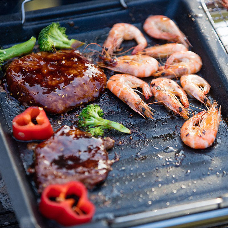 Panci Panggangan Persegi Tebal - Outdoor Camping Cooking Set ulasan dan harga