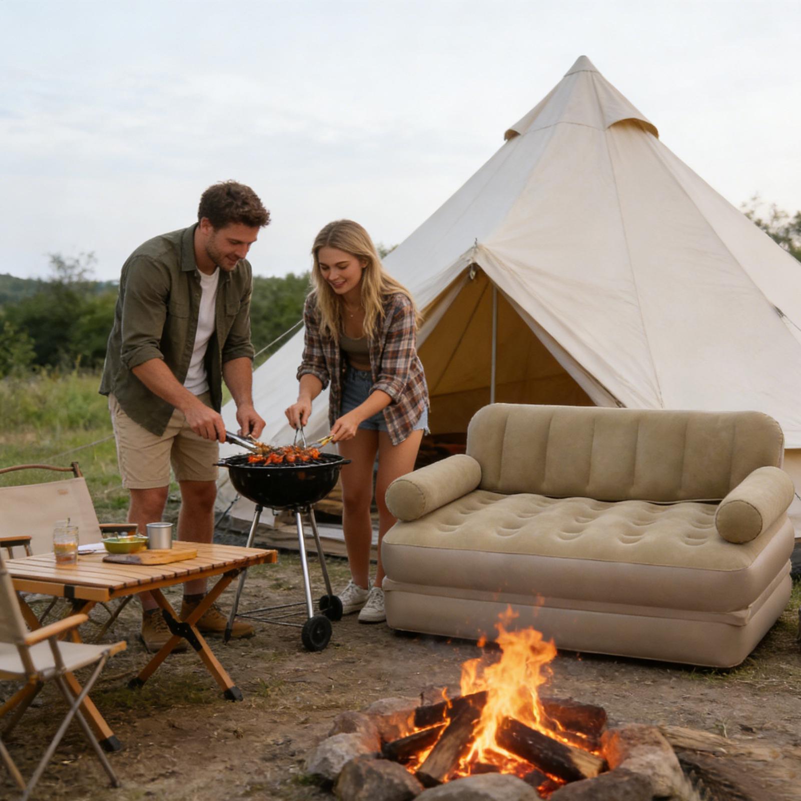 Sofa Angin Dengan Pompa Udara, - Outdoor Camping Couch ulasan dan harga