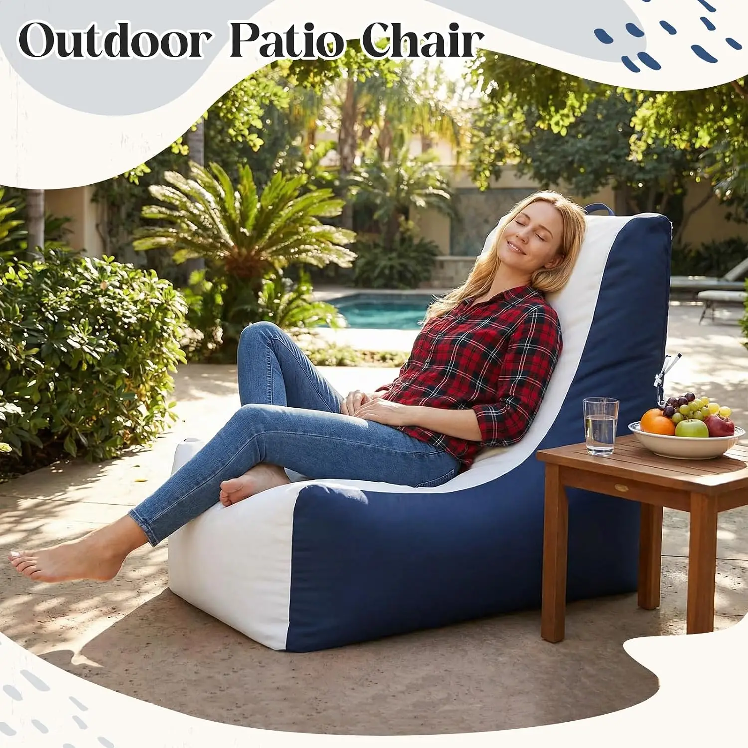 1 Pcs Kursi Bean Bag Perahu Ta - Outdoor Camping Couch ulasan dan harga