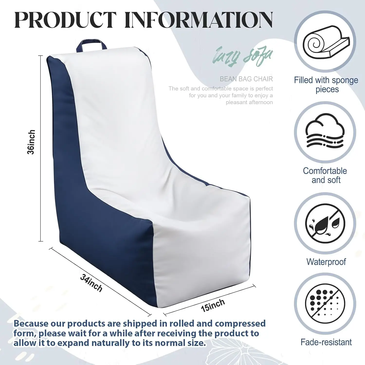 1 Pcs Kursi Bean Bag Perahu Ta - Outdoor Camping Couch ulasan dan harga