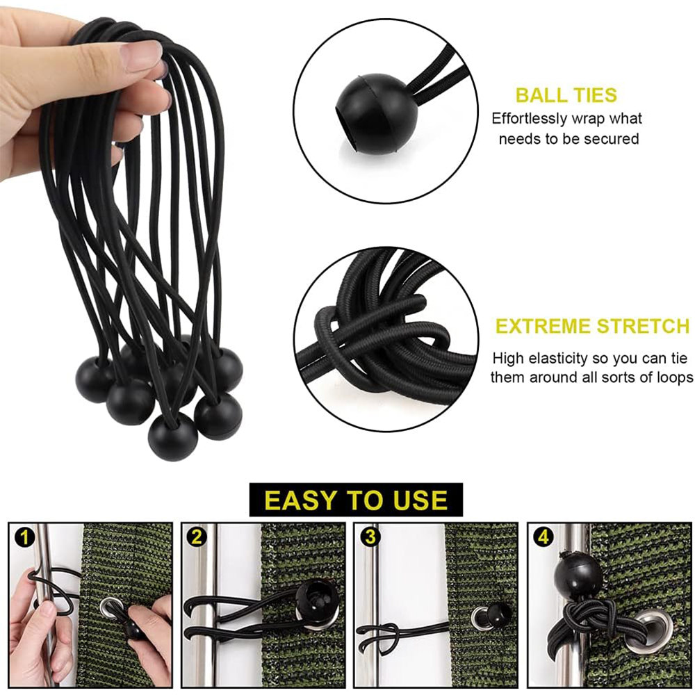 5/10/50/100 Buah Tali Bola Ela - Outdoor Camping Tarp ulasan dan harga