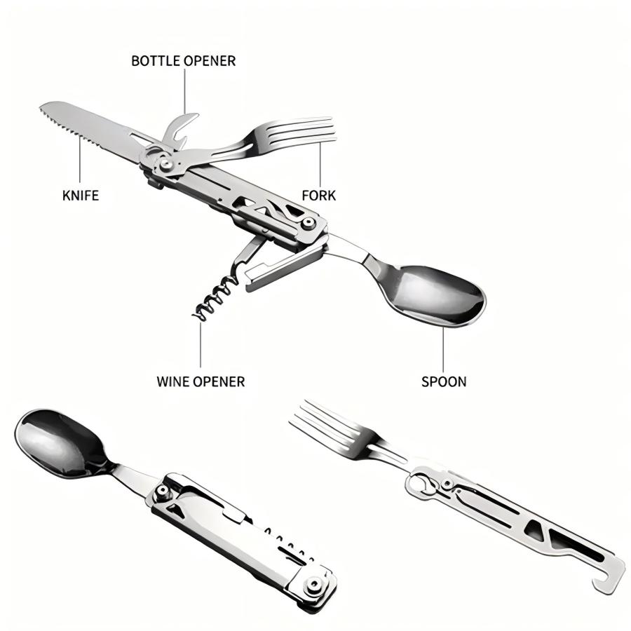 1 pc 6 in 1 Set Peralatan Maka - Outdoor Camping Meals ulasan dan harga