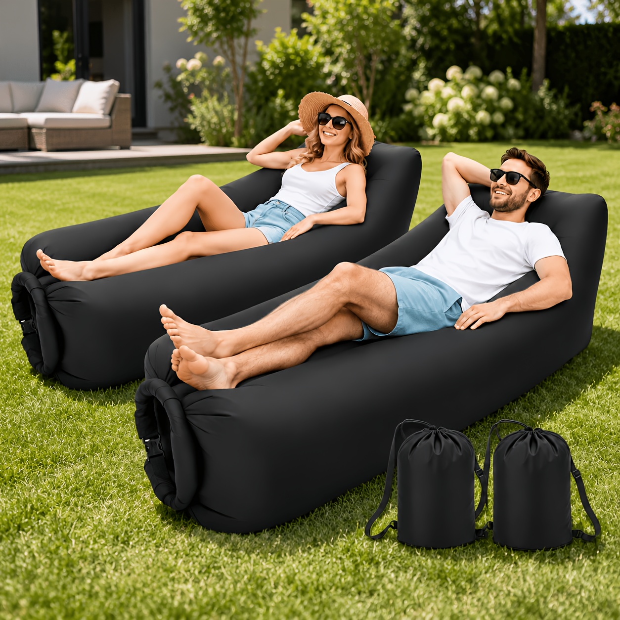 Set Sofa Tiup 4-in-1 – Kasur L - Outdoor Camping Couch ulasan dan harga